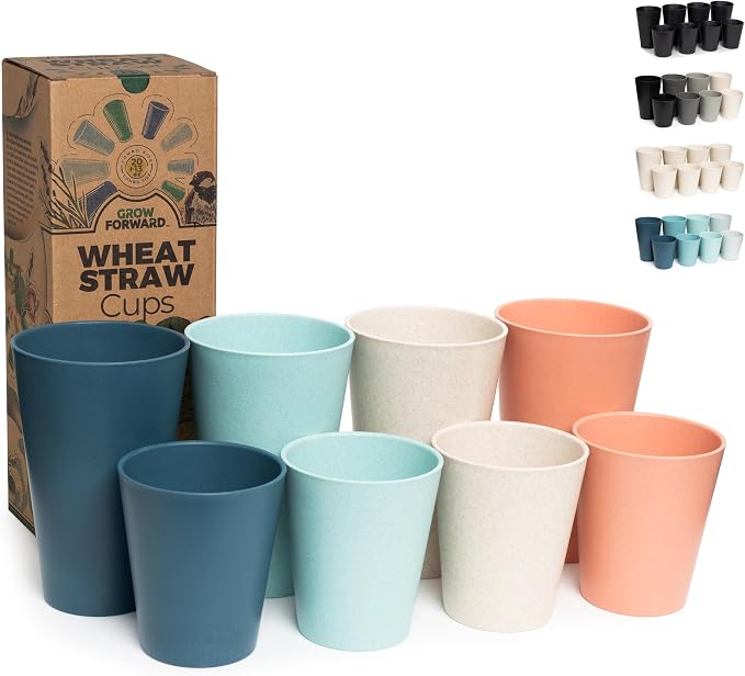 Grow Forward Premium Wheat Straw Cups by GrowForward