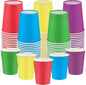 NatNarr 100 Pack Rainbow Paper Cups, 9oz Colored Cups | Disposable Paper Cups by NatNarr