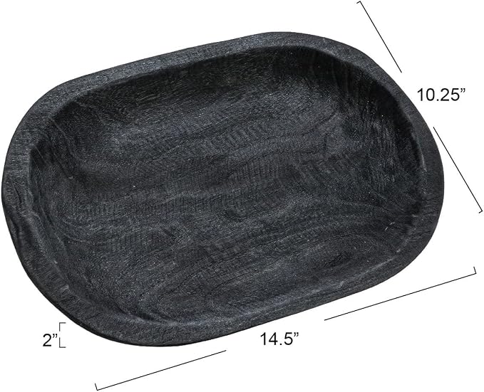 Bloomingville Hand-Carved Paulownia Wood Bowl - Image 6
