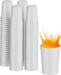 PartyPrints 100 Pack Small 10 to 12 oz White Reusable Blank Plastic Cups by PartyPrints