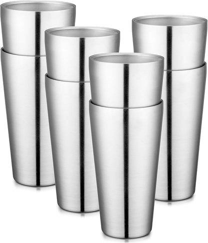 Beasea Stainless Steel Cups 19 oz, 8 Pack Large 18.6oz 550ml Stainless Steel by Beasea