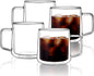 CNGLASS 15oz Double Walled Glass Coffee Mugs, Large Insulated Glass Mugs by CNGLASS