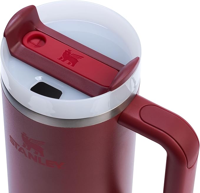 STANLEY Quencher H2.0 Flow State Tumbler, 30 oz, Cranberry | Handle and Straw | - Image 2