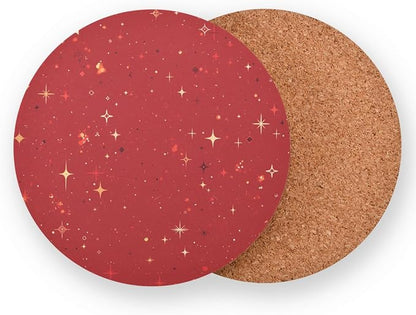 Red Glitter Texture Absorbent Coaster - Image 2