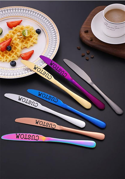 Stainless Steel Customized Flatware Set, Engraving Name Knife Forks Spoon - Image 5