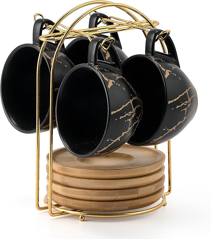 LUKA Ceramic Demitasse Espresso Cups Set by LUKA