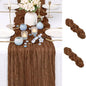 2 Pack Brown Cheesecloth Table Runner 17x108 Inch Boho Rustic Semi Sheer Gauze by Unknown
