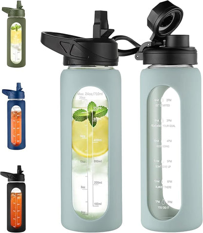 CIVAGO 24 oz Glass Water Bottle by CIVAGO