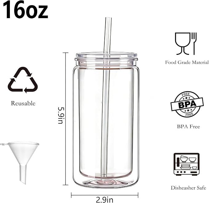 6 Pack Snow Globe Tumbler, Double Wall Plastic Reusable Cups - Image 2