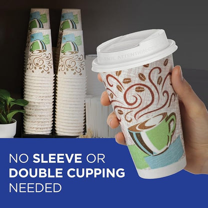 Dixie PerfecTouch Insulated Paper Hot Coffee Cups by GP Pro, 8 oz - Image 5