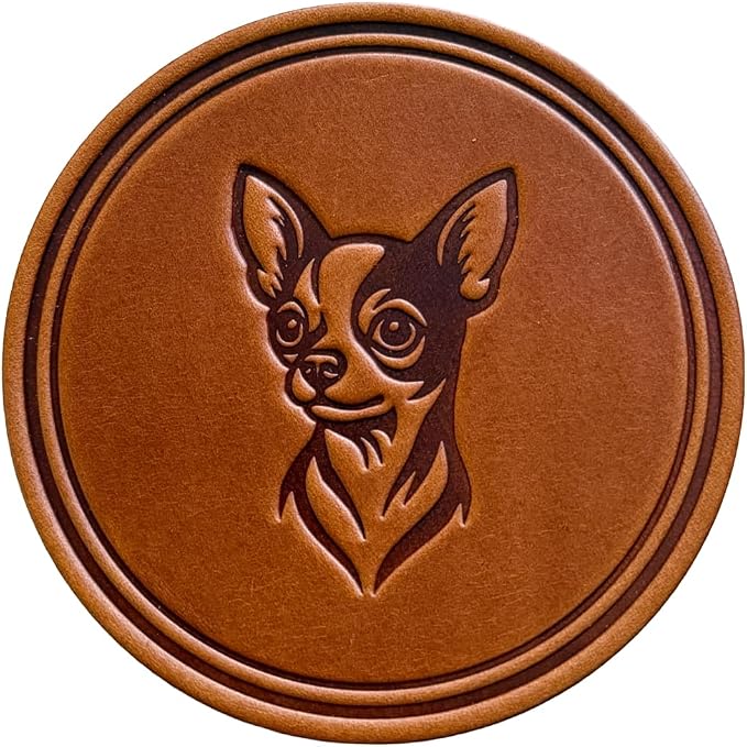 Dog Breed Leather Coasters – Premium Full Grain Table Protectors - Image 4