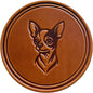 Dog Breed Leather Coasters – Premium Full Grain Table Protectors by Handmade
