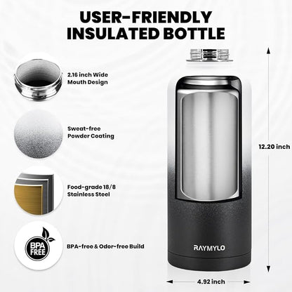 RAYMYLO Insulated Water Bottle 87 oz, Triple Wall Vacuum Stainless Steel | - Image 5
