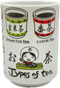 野口熊太郎茶園 Japanese Tea Cup, Sushi Yunomi, 9.1Fl oz, Mino Ware, Printed Types of by NoguchiKumataroTeaGarden