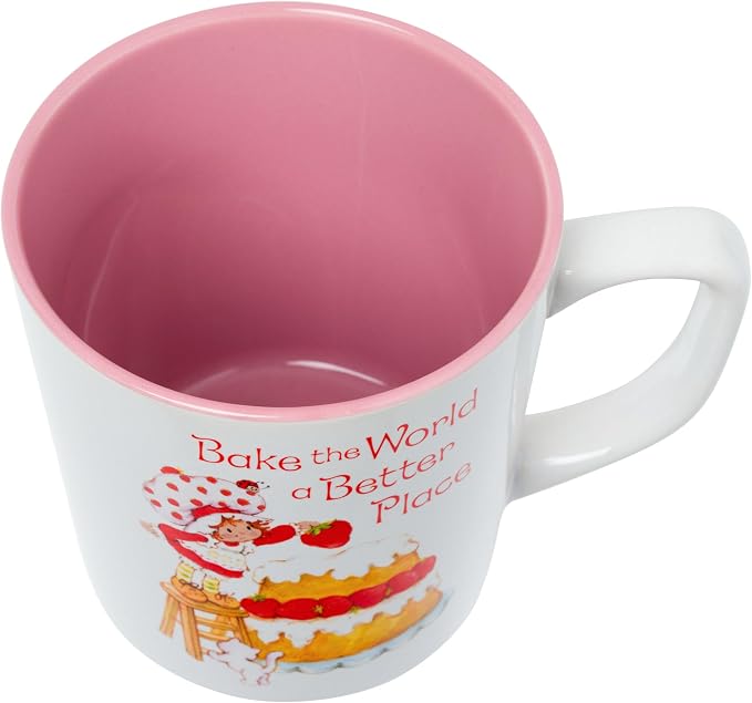 Silver Buffalo Strawberry Shortcake Quote, Wide Latte Ceramic Mug, 17oz | Bake - Image 3