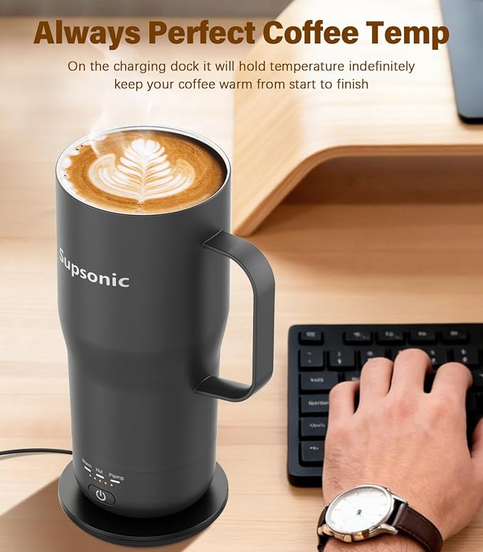 Supsonic Heated Coffee Mug, 20oz Electric Temperature Control Cup | Keeps - Image 3