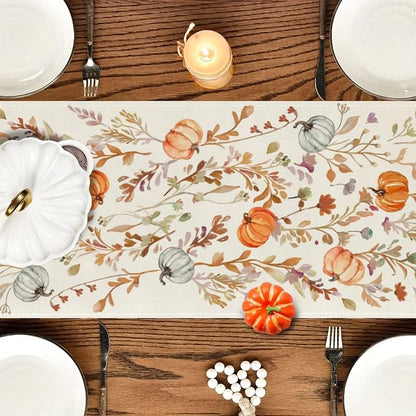 RABUSOFA Fall Table Runner 13x48 Inch Pumpkins Fall Decor - Image 3