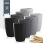 Wrova Wheat Straw Cups 8 PCS Good Alternative to Plastic Cups 12 oz Unbreakable by WROVA