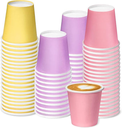 3 oz Disposable Paper Cups, 60 Pack Bathroom Cups | Leak-proof Mouthwash Cups by Huaiid