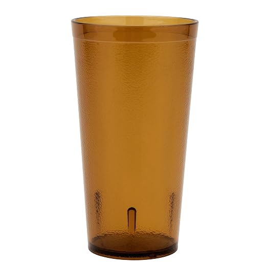 G.E.T. 6620-1-A-EC Heavy-Duty Plastic Restaurant Tumblers, 20 Ounce, Amber | - Image 2