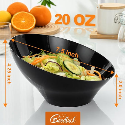 5 Pack black Plastic Serving Bowls - Image 3