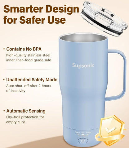 Supsonic Heated Coffee Mug, 20oz Electric Temperature Control Cup | Keeps - Image 6