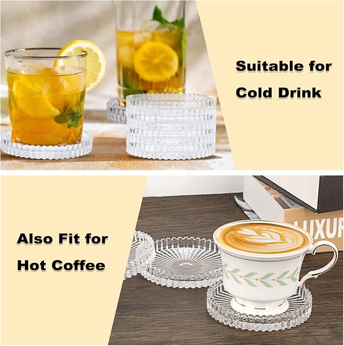 Modern Glass Coaster Set of 8 - Image 5