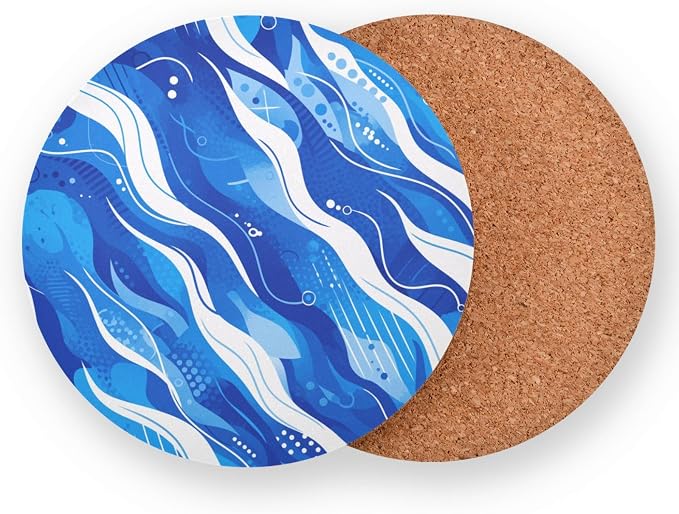 Baseball Blue Stripe Absorbent Coaster - Image 2