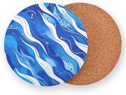 Baseball Blue Stripe Absorbent Coaster - Image 2
