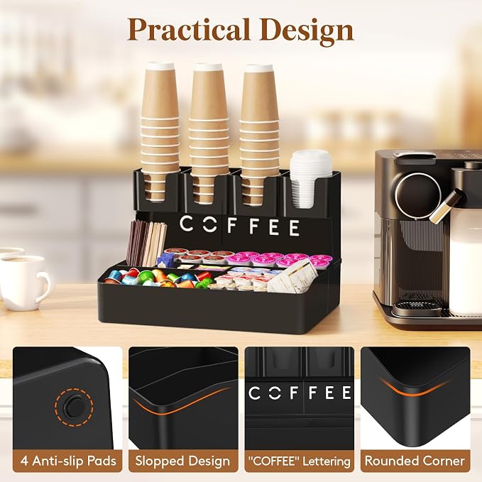 Lifewit 2-tier Coffee Station Organizer Caddy - Image 5