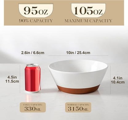 MALACASA Serving Bowls, 105oz Large Salad Bowls - Image 2