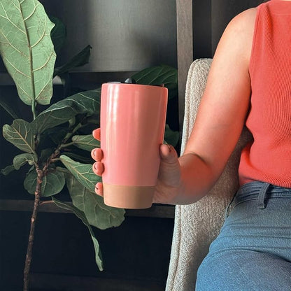 Mora Double Wall Ceramic Coffee Travel Mug - Image 8