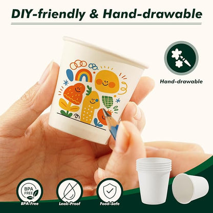 3 oz Bathroom Cups 200 Pack Small Paper Cups | Leak-Resistant Disposable Paper - Image 4