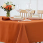 maxmill Weaved Texture Square Tablecloth Stain Resistant Waterproof Wrinkle Resistant Washable Soft Fall Table Cloth, Decoration for Fall Harvest Fabric Cover for Dining Room, 52 x 52 Inch, Rust