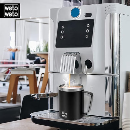WETOWETO Coffee Mug with Handle, 14oz Insulated Stainless Steel Reusable Coffee - Image 5