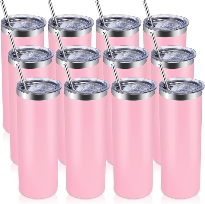 Volhoply 12 Pack Skinny Tumblers by LiveFully%EF%BC%8CDrinkFreely%E2%80%94KeepGoingwithVolhoply%EF%BC%81