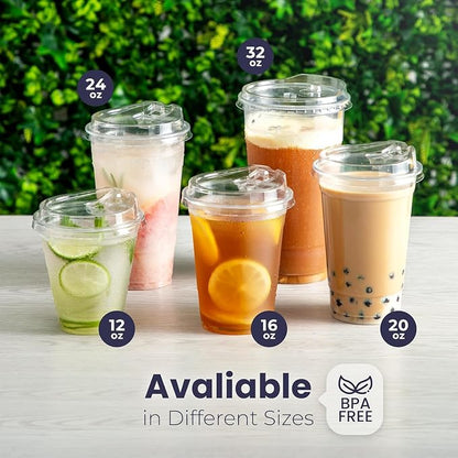 Fit Meal Prep 50 Pack 32 oz Clear Plastic Cups - Image 5