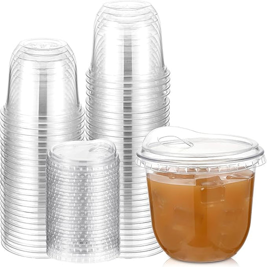 Baderke 50 Pcs Clear Plastic Cups by Baderke