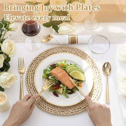 350Piece Gold Dinnerware Set for 50 Guests - Image 3