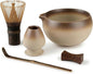 5-Piece Matcha Set，Matcha Bowl & 100-Prong Purple Bamboo Whisk | Rustic by GleeNflux