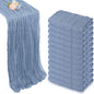 12 Pack Dusty Blue Cheesecloth Table Runner 35 x 120 Inch | Boho Gauze Cheese by Pepmily