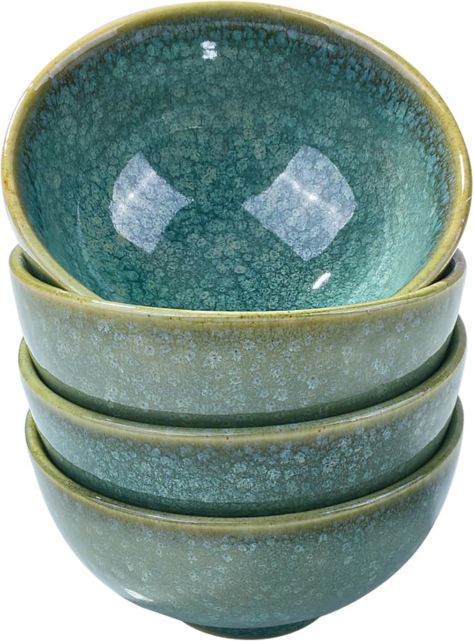 Porcelain Rice Bowls Ceramic Sushi Bowl Set of 4 Perfect by BOSILI