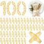 100 Pcs Gold Napkin Rings Bulk, Metal Napkin Ring Holders Round Buckles by Unknown