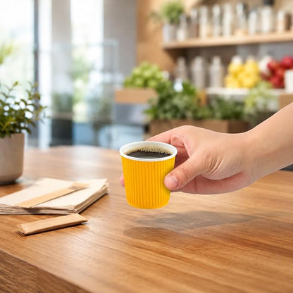 Restaurantware 4 Ounce Ripple Insulated Coffee Cups, 500 Double Wall Corrugated - Image 5