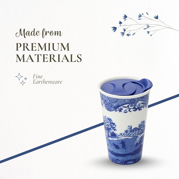 Spode Blue Italian 8oz Porcelain Travel Mug - Image 5