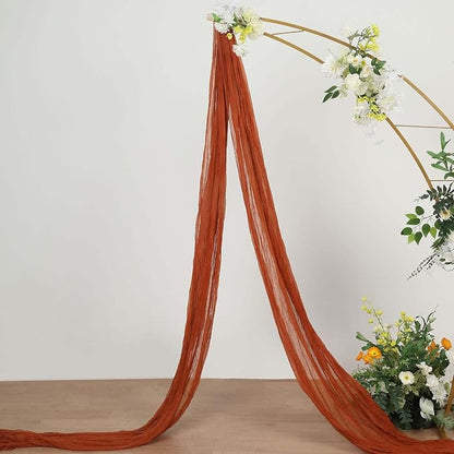 Efavormart 20ft Gauze Cheesecloth Terracotta Wedding Arch Drapery Fabric - Image 2