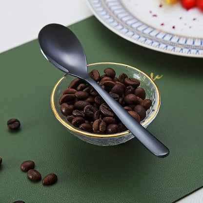 Black Demitasse Espresso Spoons, 5.5'' Mini Coffee Spoons, Stainless Steel - Image 8