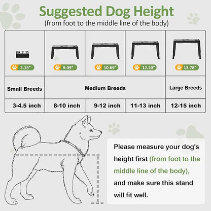 XIAZ Elevated Dog Bowls Large Breed Raised Dogs Bowl Stand Large/Medium Sized - Image 8