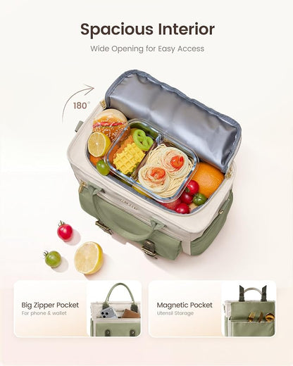 LOVEVOOK Insulated Lunch Bag Women, Large Adult Lunch Box, Women Lunch Tote | - Image 3
