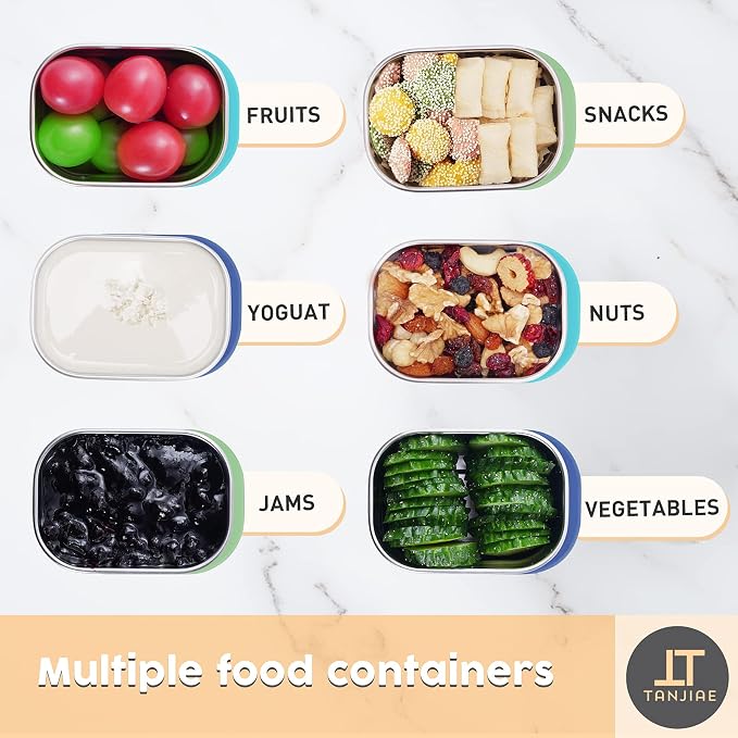 Small Stainless Steel Snack Containers - Image 6